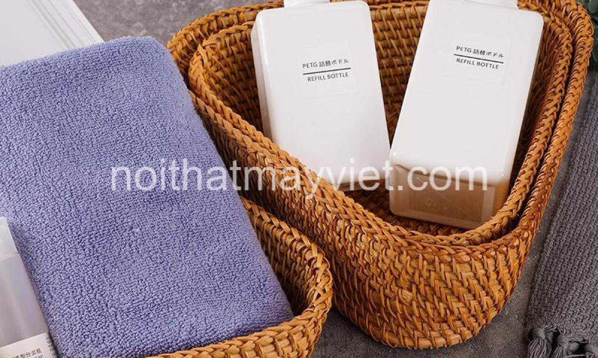 Khay Đựng Đồ Mây Tre KDMT0024